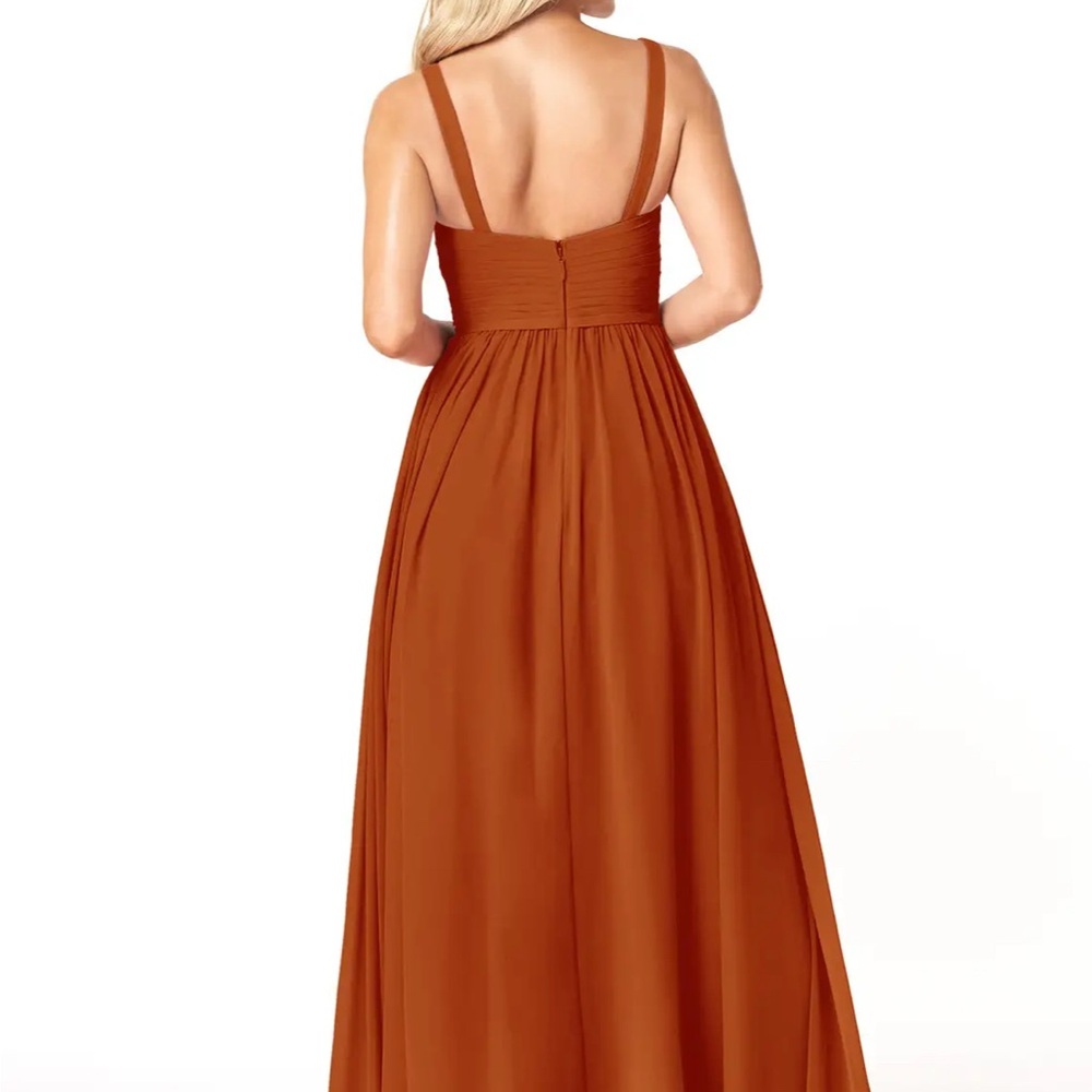Azazie Chanel
Paprika A-Line Pleated Chiffon Dress - Picture 4 of 5